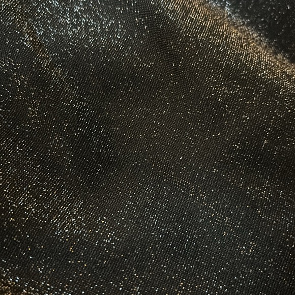 Lands' End Metallic Shimmer Black Dress Fall Winter Party Cocktail Women’s Sz 12 - Picture 8 of 10